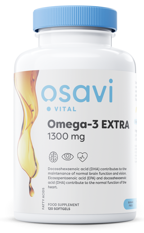 Omega-3 Extra Molecularly Distilled, 1300mg (Lemon) - 120 softgels - Osavi | Vaistine1.lt | WestPharmacy.eu