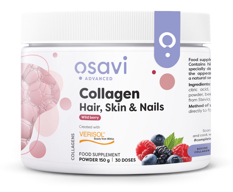 Collagen Peptides (Hair, Skin & Nails), Wild Berry - 150g - Osavi | Vaistine1.lt | WestPharmacy.eu