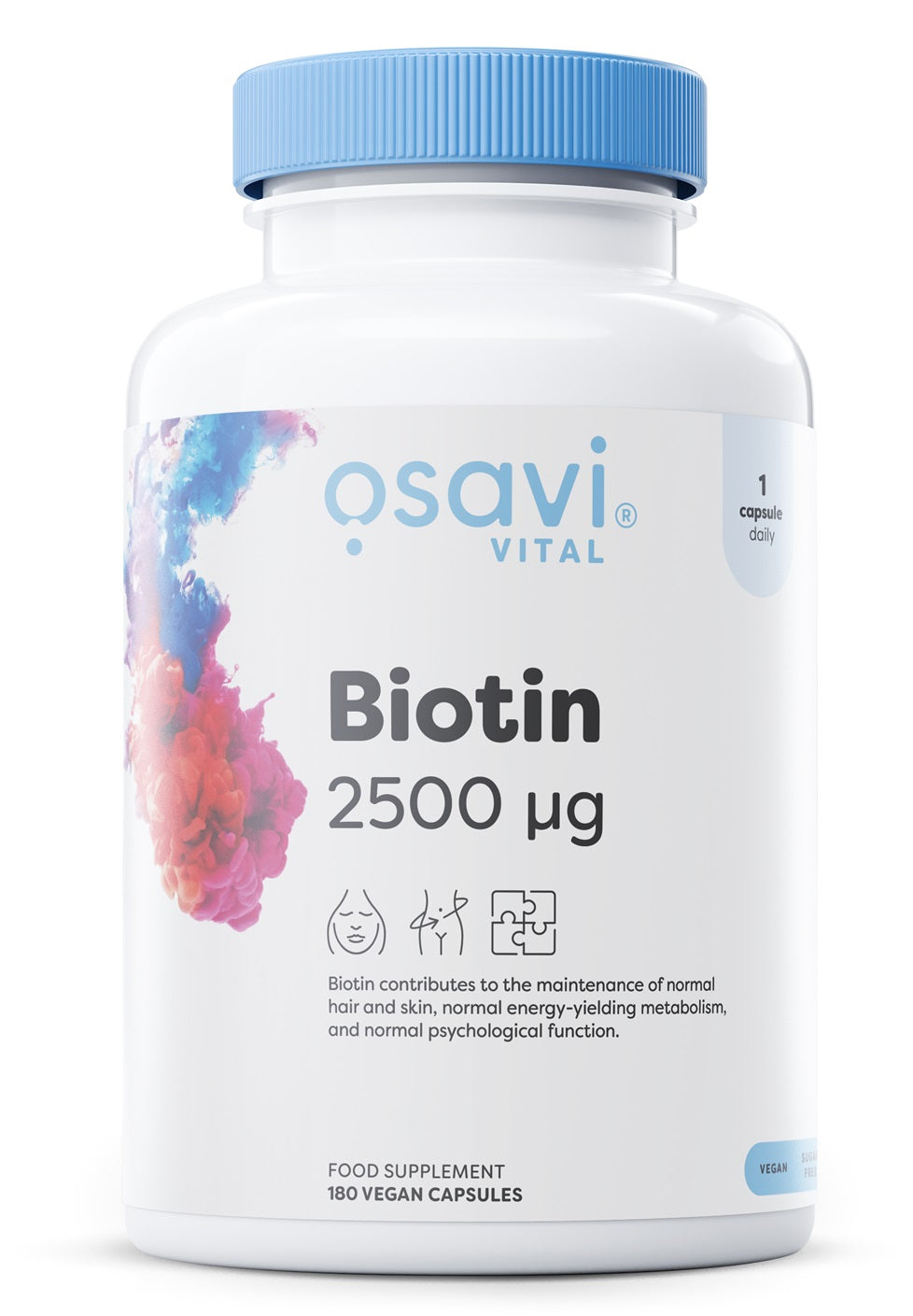Biotin, 2500mcg - 180 vegan caps - Osavi | Vaistine1.lt | WestPharmacy.eu