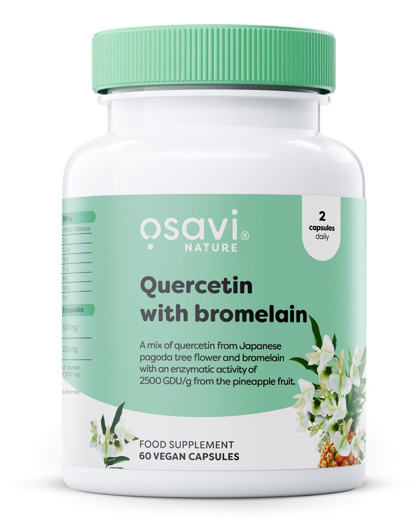 Quercetin with Bromelain - 60 vegan caps - Osavi | Vaistine1.lt | WestPharmacy.eu