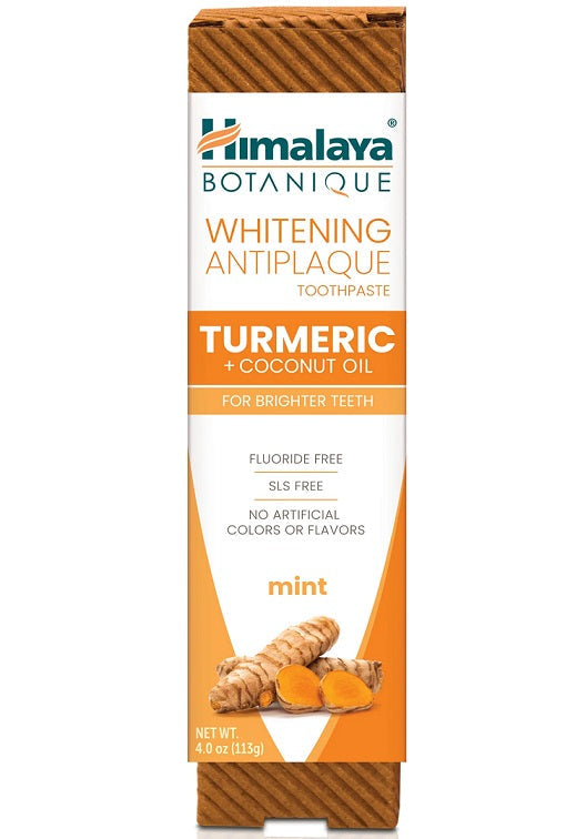 Whitening Antiplaque Toothpaste Turmeric + Coconut Oil, Mint - 113g - Himalaya | Vaistine1.lt | WestPharmacy.eu