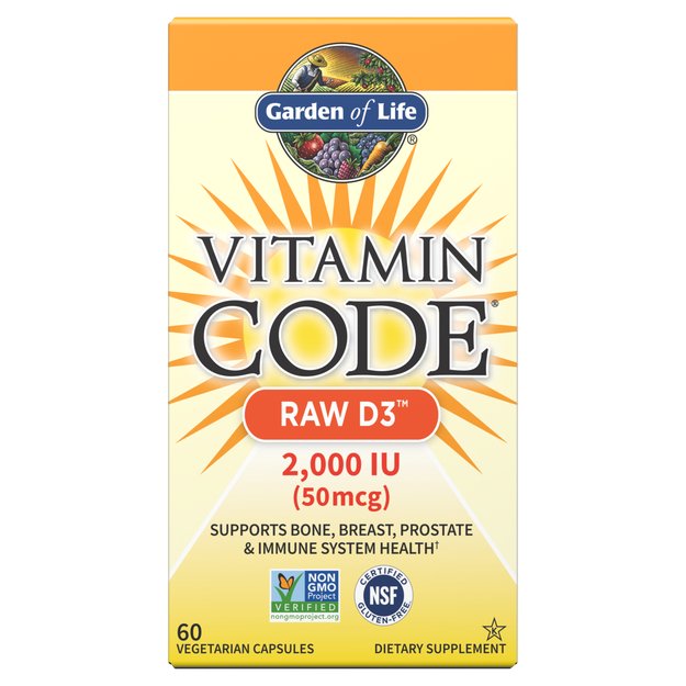 Vitamin Code Raw D3, 2000 IU - 60 vcaps - Garden of Life | Vaistine1.lt | WestPharmacy.eu