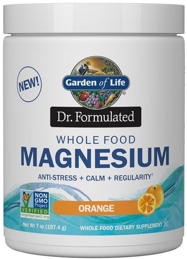 Dr. Formulated Whole Food Magnesium, Orange - 197g - Garden of Life | Vaistine1.lt | WestPharmacy.eu