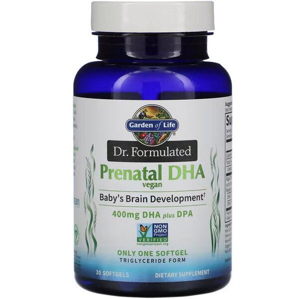 Dr. Formulated Vegan Prenatal DHA - 30 softgels - Garden of Life | Vaistine1.lt | WestPharmacy.eu