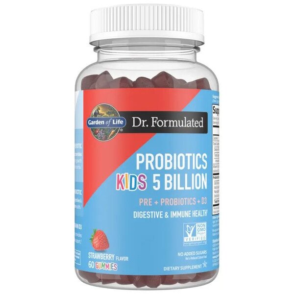 Dr. Formulated Probiotics Kids 5 Billion Gummies, Strawberry - 60 gummies - Garden of Life | Vaistine1.lt | WestPharmacy.eu