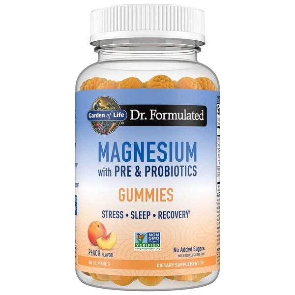 Dr. Formulated Magnesium with Pre & Probiotics Gummies, Peach - 60 gummies - Garden of Life | Vaistine1.lt | WestPharmacy.eu