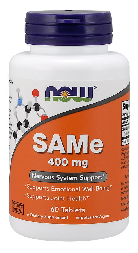 SAMe, 400mg - 60 tabs - NOW Foods | Vaistine1.lt | WestPharmacy.eu