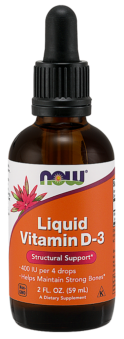 Vitamin D-3 Liquid, 400 IU - 59 ml - NOW Foods | Vaistine1.lt | WestPharmacy.eu