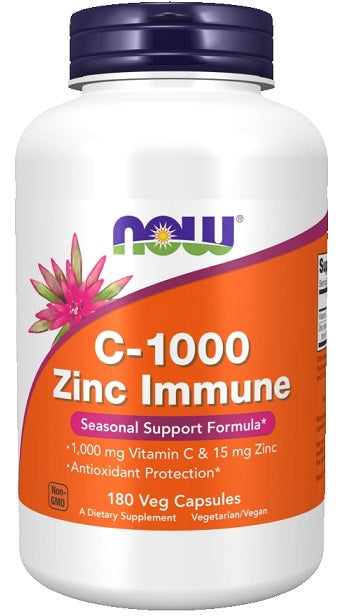 C-1000 Zinc Immune - 180 vcaps - NOW Foods | Vaistine1.lt | WestPharmacy.eu