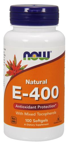 Vitamin E-400 - Natural (Mixed Tocopherols) - 100 softgels - NOW Foods | Vaistine1.lt | WestPharmacy.eu