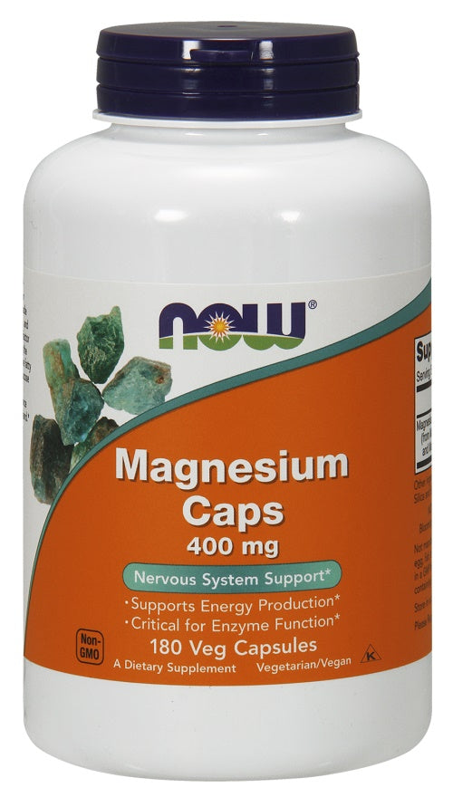 Magnesium, 400mg - 180 vcaps - NOW Foods | Vaistine1.lt | WestPharmacy.eu
