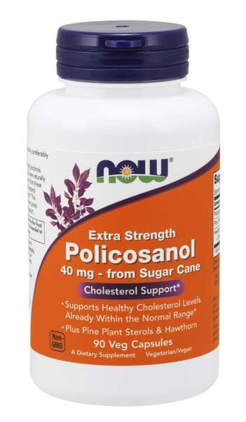 Policosanol, 40mg Extra Strength - 90 vcaps - NOW Foods | Vaistine1.lt | WestPharmacy.eu