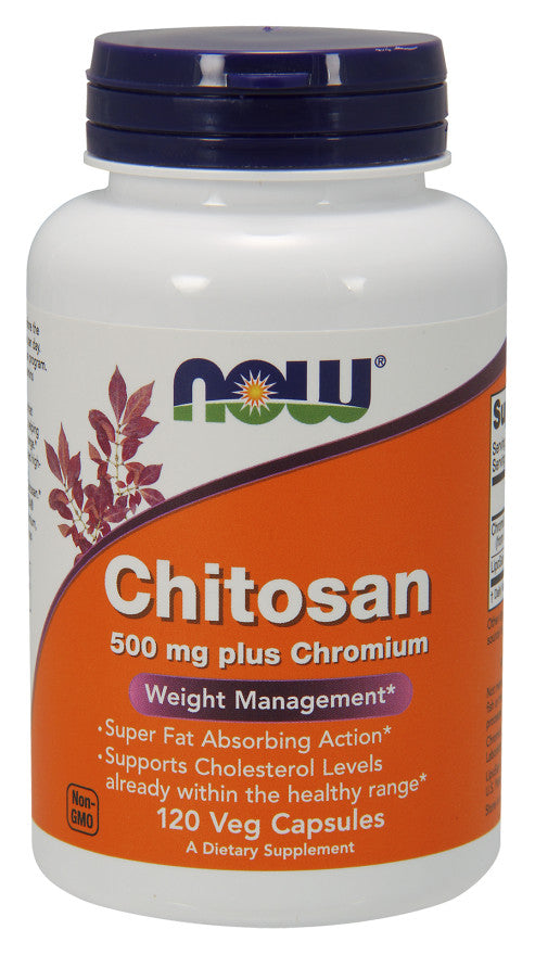 Chitosan, 500mg Plus Chromium - 120 vcaps - NOW Foods | Vaistine1.lt | WestPharmacy.eu