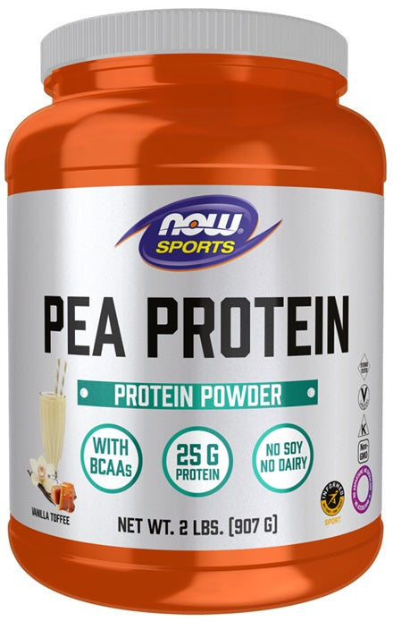 Pea Protein, Vanilla Toffee - 907g - NOW Foods | Vaistine1.lt | WestPharmacy.eu