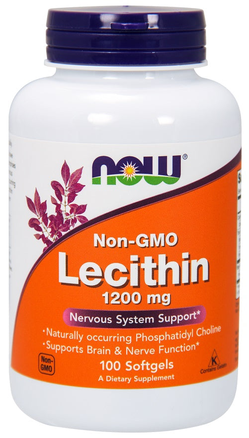 Lecithin, 1200mg Non-GMO - 100 softgels - NOW Foods | Vaistine1.lt | WestPharmacy.eu