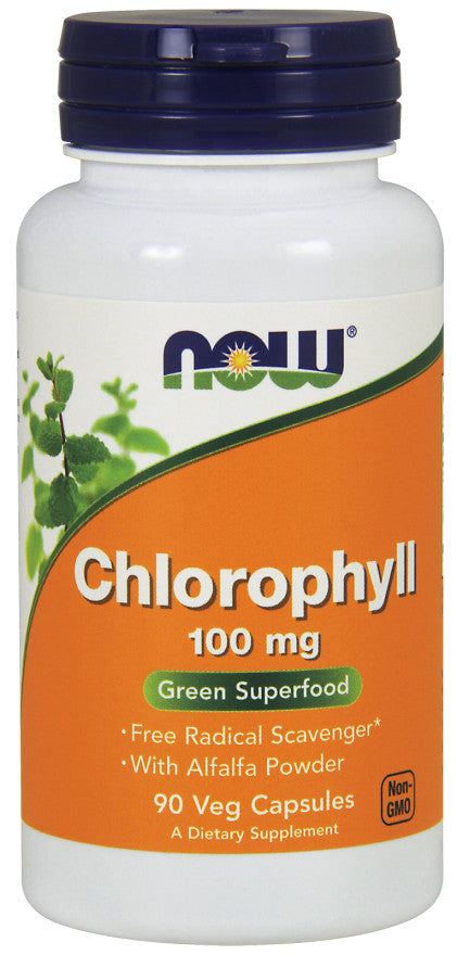 Chlorophyll, 100mg - 90 vcaps - NOW Foods | Vaistine1.lt | WestPharmacy.eu