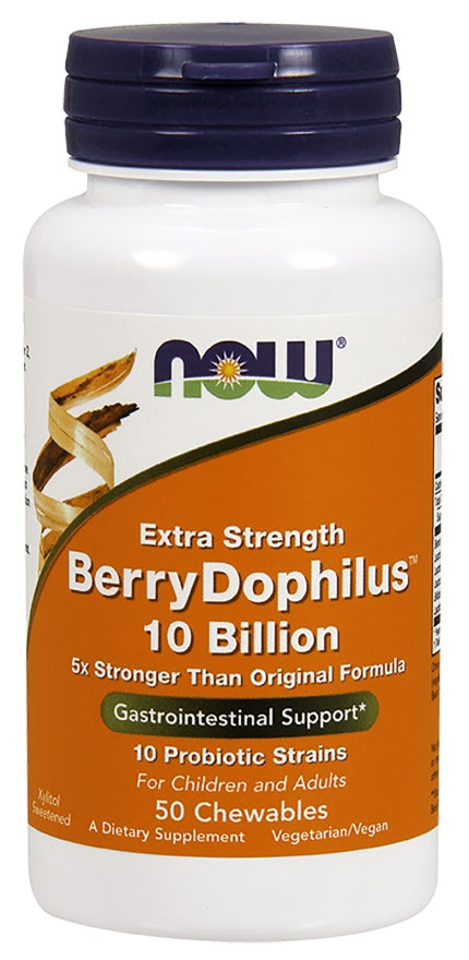 BerryDophilus, 10 Billion (Extra Strength) - 50 chewables - NOW Foods | Vaistine1.lt | WestPharmacy.eu