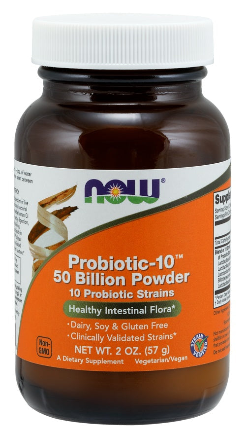 Probiotic-10, 50 Billion Powder - 57g - NOW Foods | WestPharmacy.nl - Probiotics