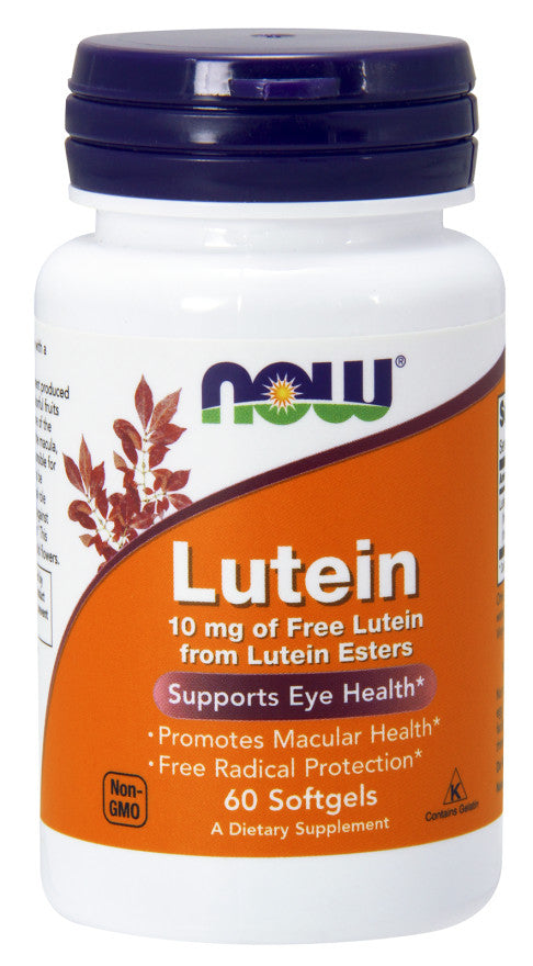 Lutein, 10mg - 60 softgels - NOW Foods | Vaistine1.lt | WestPharmacy.eu