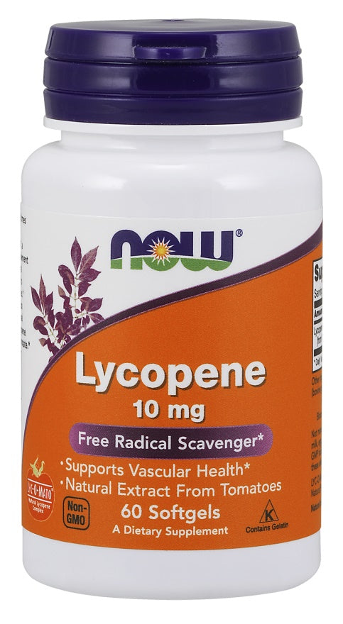 Lycopene, 10mg - 60 softgels - NOW Foods | Vaistine1.lt | WestPharmacy.eu