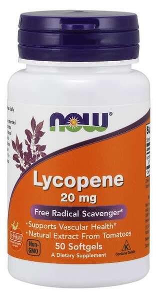 Lycopene, 20mg - 50 softgels - NOW Foods | Vaistine1.lt | WestPharmacy.eu