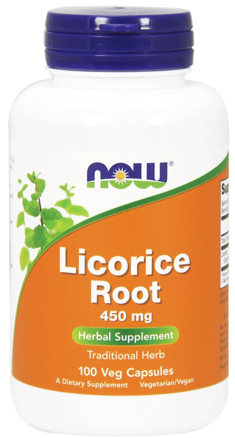 Licorice Root, 450mg - 100 vcaps - NOW Foods | Vaistine1.lt | WestPharmacy.eu
