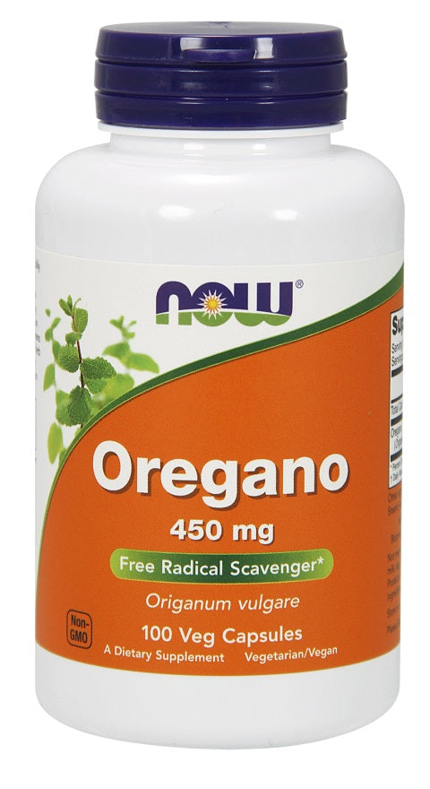 Oregano, 450mg - 100 vcaps - NOW Foods | Vaistine1.lt | WestPharmacy.eu