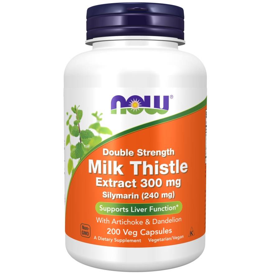 Milk Thistle Extract with Artichoke & Dandelion, 300mg Double Strength - 200 vcaps - NOW Foods | Vaistine1.lt | WestPharmacy.eu