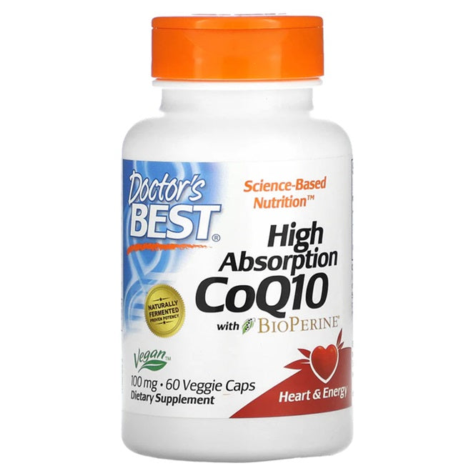 High Absorption CoQ10 with BioPerine, 100mg - 60 vcaps - Doctor's Best | Vaistine1.lt | WestPharmacy.eu