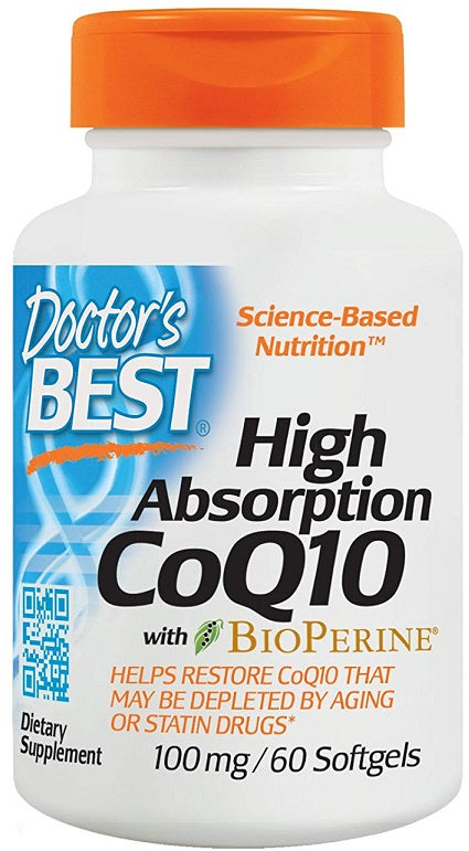 High Absorption CoQ10 with BioPerine, 100mg - 60 softgels - Doctor's Best | Vaistine1.lt | WestPharmacy.eu