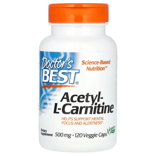 Acetyl L-Carnitine, 500mg - 120 vcaps - Doctor's Best | Vaistine1.lt | WestPharmacy.eu