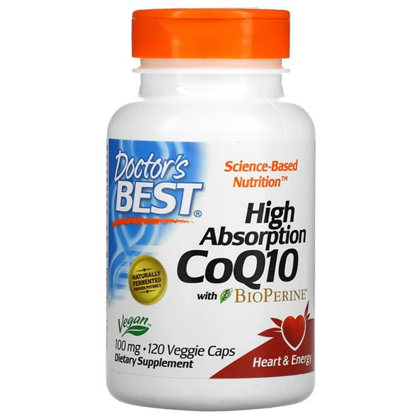 High Absorption CoQ10 with BioPerine, 100mg - 120 vcaps - Doctor's Best | Vaistine1.lt | WestPharmacy.eu