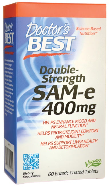 SAM-e, 400mg Double-Strength - 60 tablets - Doctor's Best | Vaistine1.lt | WestPharmacy.eu