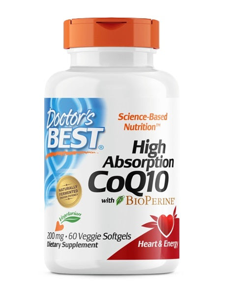 High Absorption CoQ10 with BioPerine, 200mg - 60 veggie softgels - Doctor's Best | Vaistine1.lt | WestPharmacy.eu