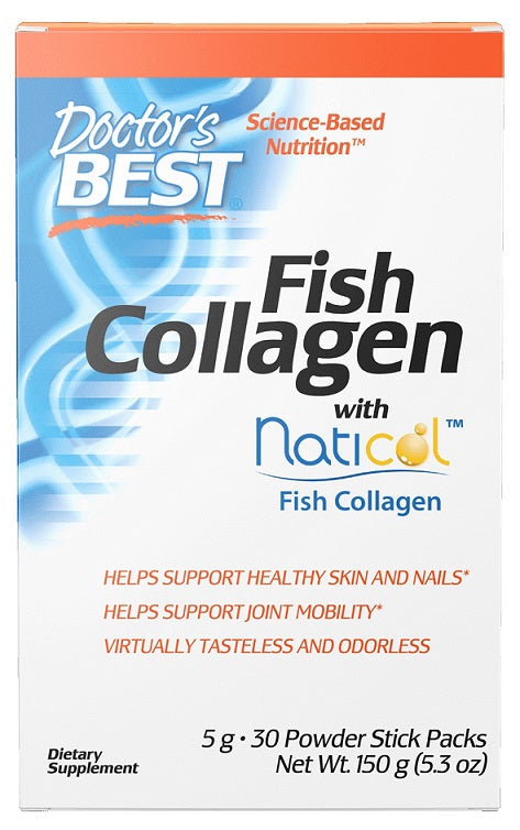 Fish Collagen with Naticol Fish Collagen - 30 stick packs - Doctor's Best | Vaistine1.lt | WestPharmacy.eu