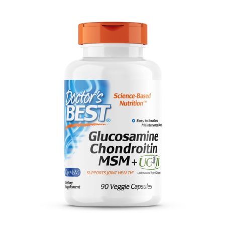 Glucosamine Chondroitin MSM + UC-II - 90 vcaps - Doctor's Best | Vaistine1.lt | WestPharmacy.eu