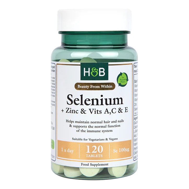 Selenium + Zinc & Vits A,C & E, 100mcg - 120 tabs - Holland & Barrett | WestPharmacy.nl - Vitamins