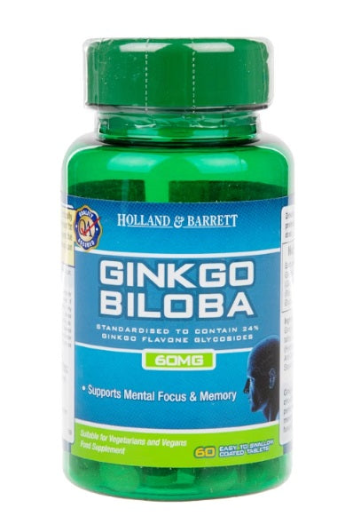 Ginkgo Biloba, 60mg - 60 coated tablets - Holland & Barrett | WestPharmacy.nl - Cognitive Support