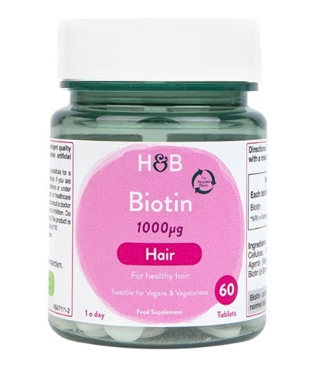 Biotin, 1000mcg - 60 tablets - Holland & Barrett | WestPharmacy.nl - Hair, Skin & Nails