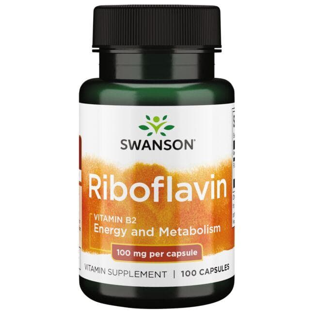 Riboflavin Vitamin B2 - 100 mg - N100 - Riboflavinas Vitaminas B2 - Swanson - Vaistine1.lt