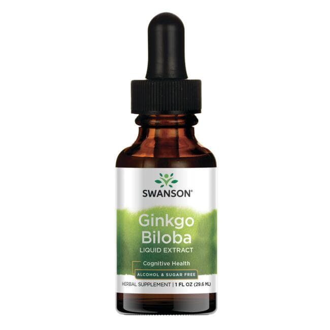 Ginkgo Biloba Liquid Extract - 29.6 gr - Swanson - Vaistine1.lt