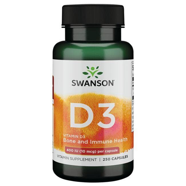 Vitaminas D3 - 400 IU - 10 mcg - N250 - Swanson - Vaistine1.lt