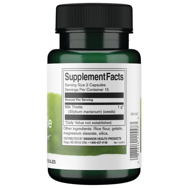 Milk Thistle - Tikrasis margainis - 500 mg - N30 - Swanson - Vaistine1.lt