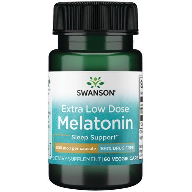 Extra Low Dose Melatonin  - 500 mcg - N60 - Swanson - Vaistine1.lt