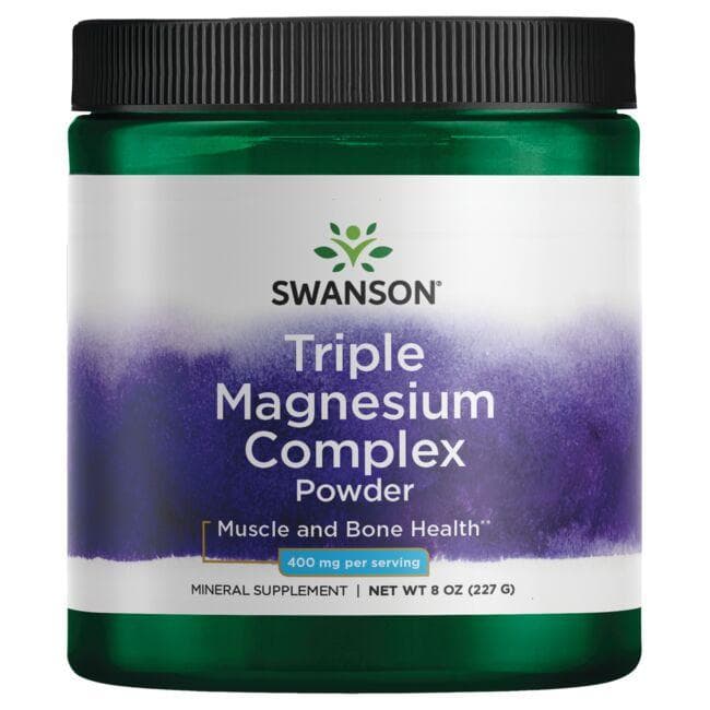 Triple Magnesium Complex Powder - 400 mg - 227 gr. - Swanson - Vaistine1.lt