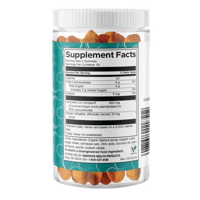 Turmeric with Ginger Gummies - Mango - Guminukai - N60 - Swanson - Vaistine1.lt