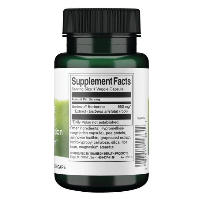 Berberine Advanced - Padidinto įsisavinimo - N30 - Berberinas - Swanson - Vaistine1.lt