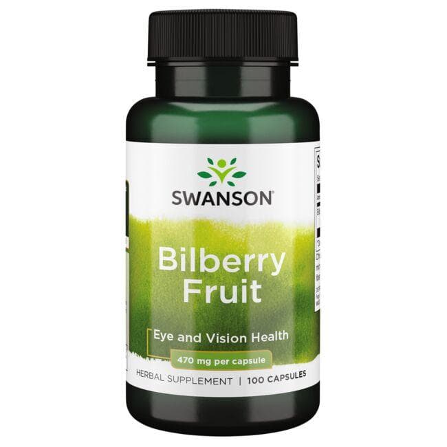 Bilberry Fruit - 470 mg - N100 - Mėlynių vaisiai - Swanson - Vaistine1.lt