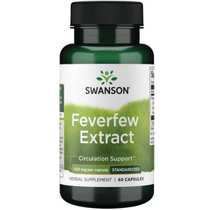 Feverfew Extract - Smegenų kraujotakai - 500 mg - N60 - Swanson - Vaistine1.lt