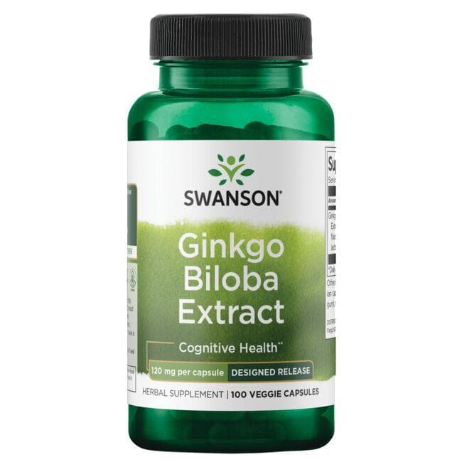 Ginkgo Biloba Extract - Smegenų veiklai - 120 mg - N100 - Ginkmedis - Swanson - Vaistine1.lt